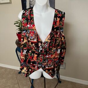 Vintage Imaginations Classic Collections Christmas Holiday Vest XL